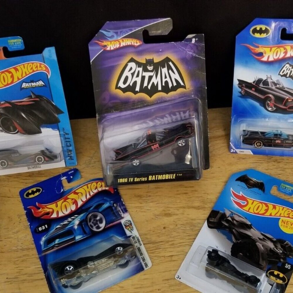 Hot Wheels Batmobile Lot, 1966 TV series, batman Movie, BVS, & The brave & bold 